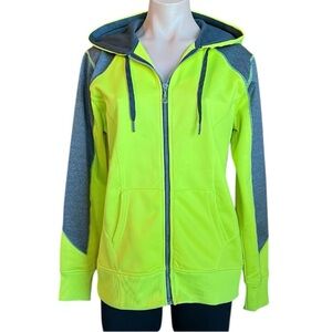 Reebok Neon Green/Yellow and Gray Hoodie